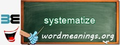 WordMeaning blackboard for systematize